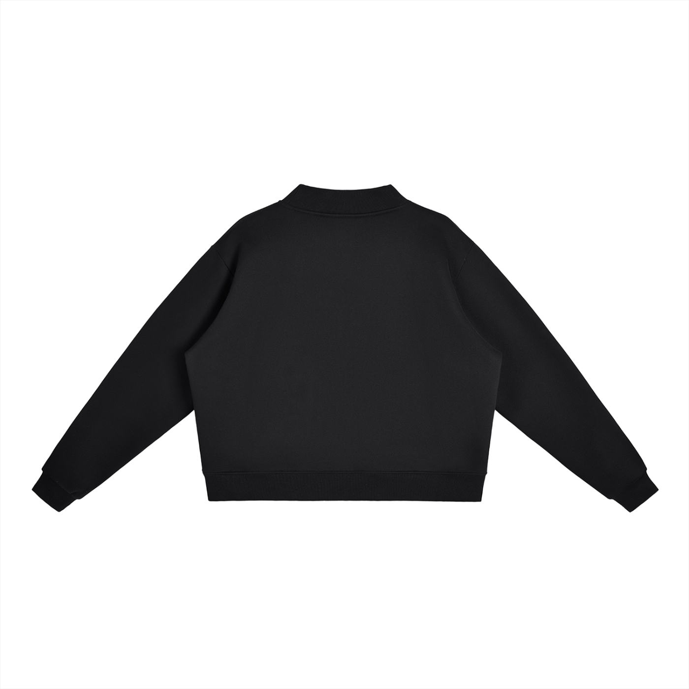Galarche Script Essential Fleece Mock-Neck Crew Sweatshirt