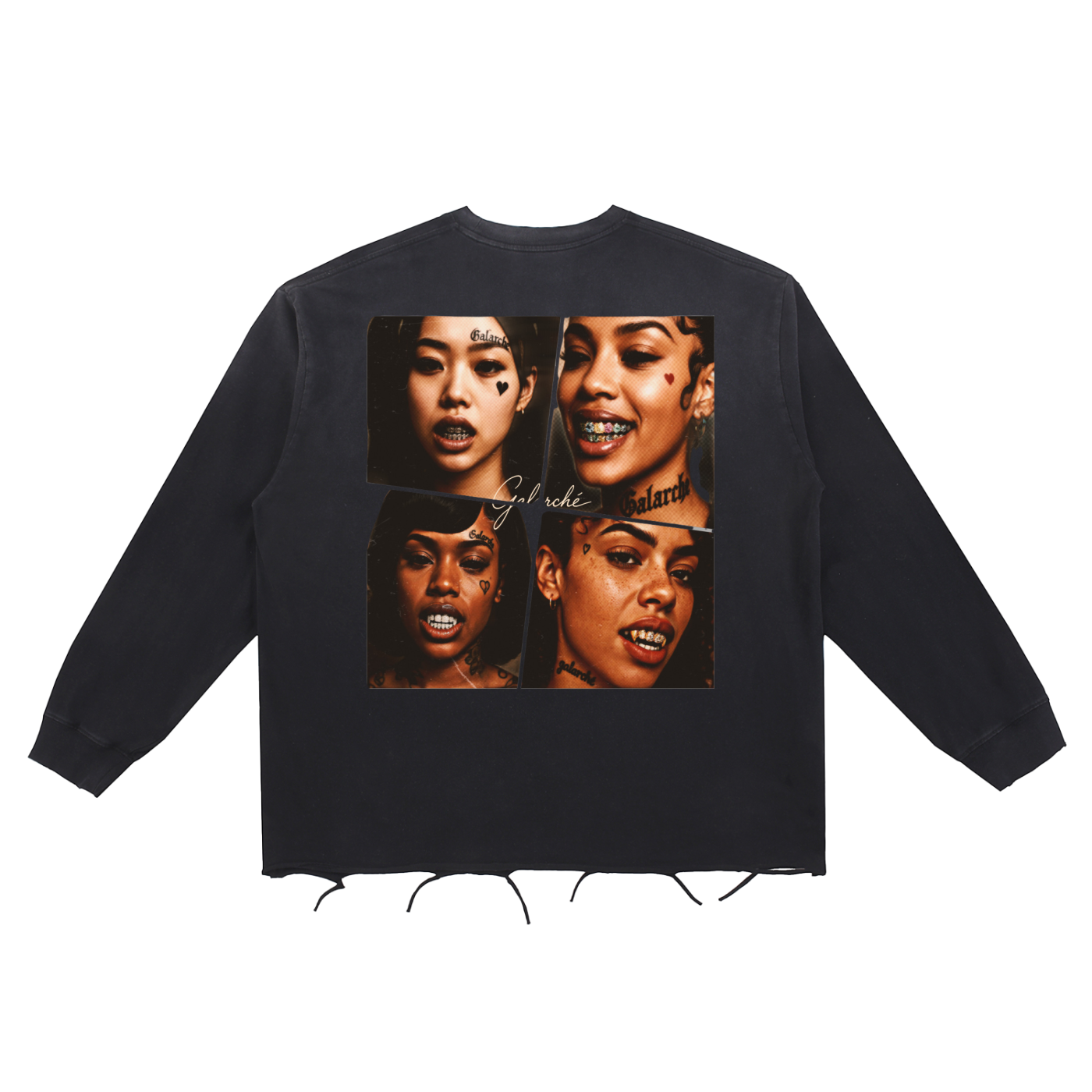 Galarche Umbrella Raw Edge Cotton T-Shirt