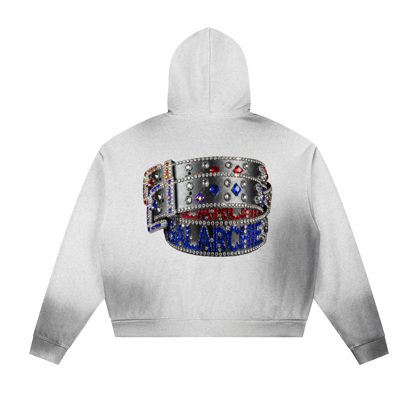 Galarche Belt Raw Edge Fleece Zip Hoodie