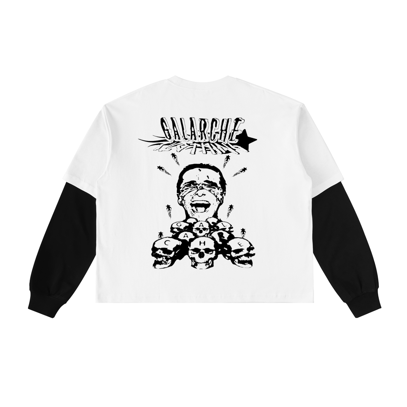 Layered SevenGod Contrast Sleeve Cotton T-Shirt