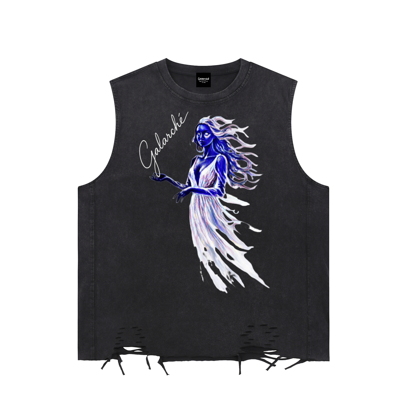 Galarche Ghost Raw-Hem Tank Top