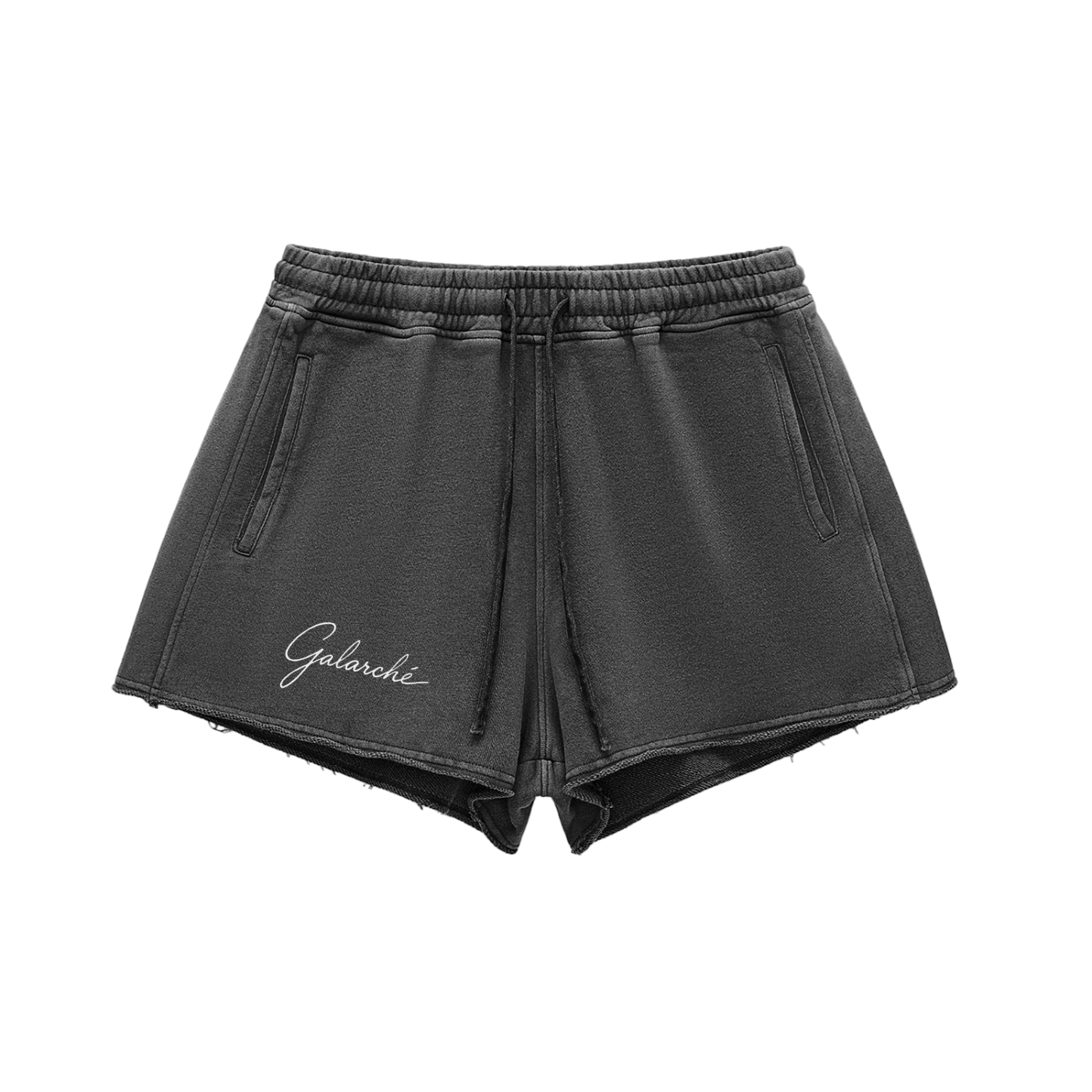 Galarche Vintage Raw Edge Drawstring Shorts