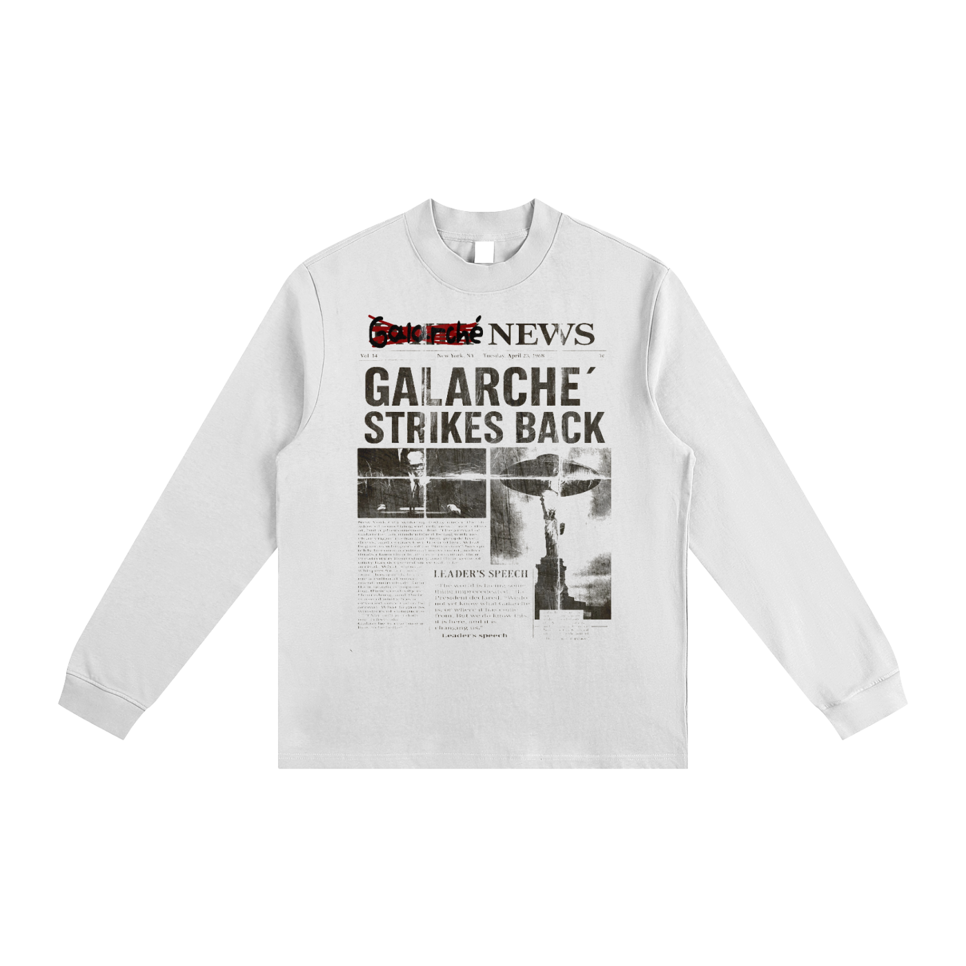 Galarche News Non-Shrink Mock Neck Sweatshirt