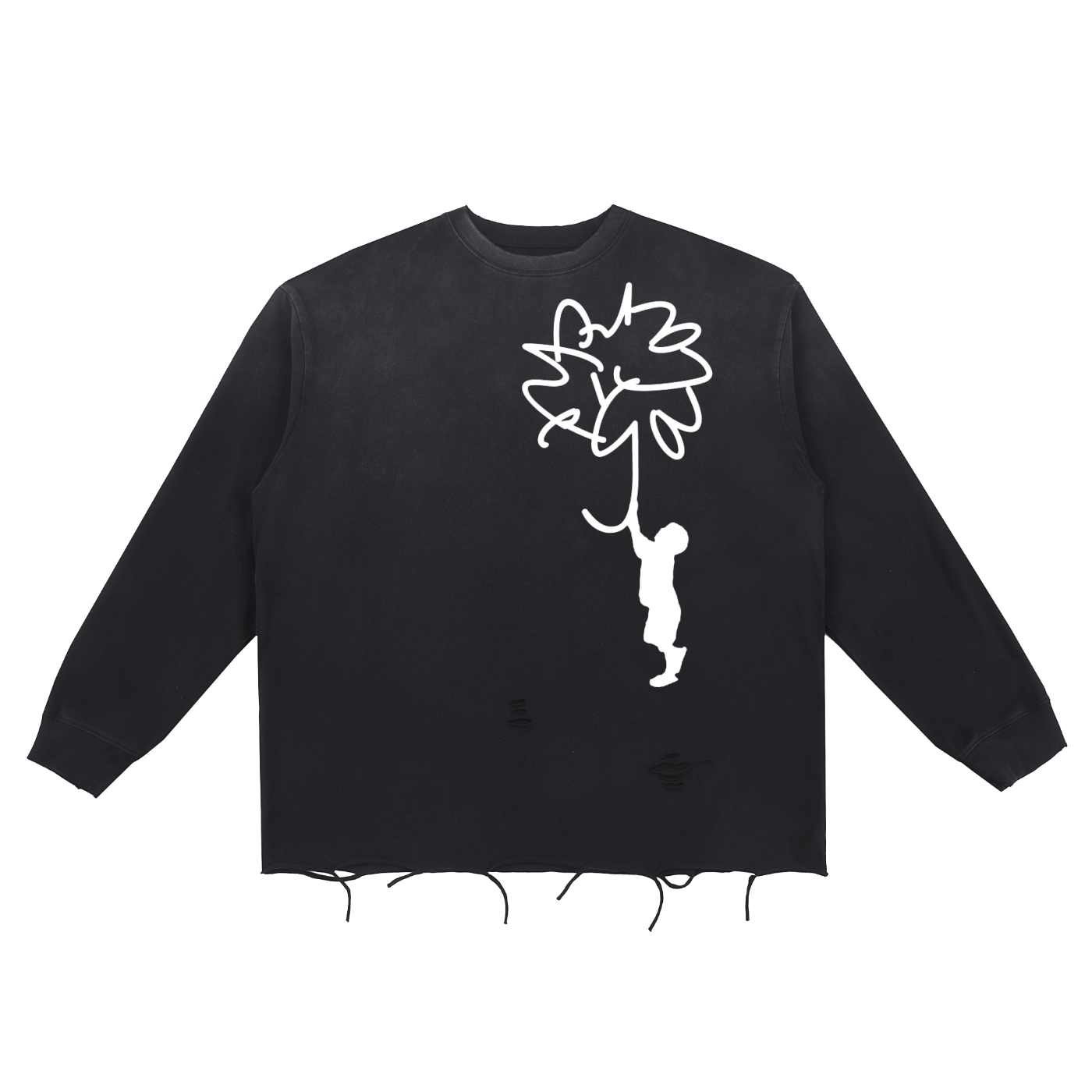 Galarche Umbrella Raw Edge Cotton T-Shirt