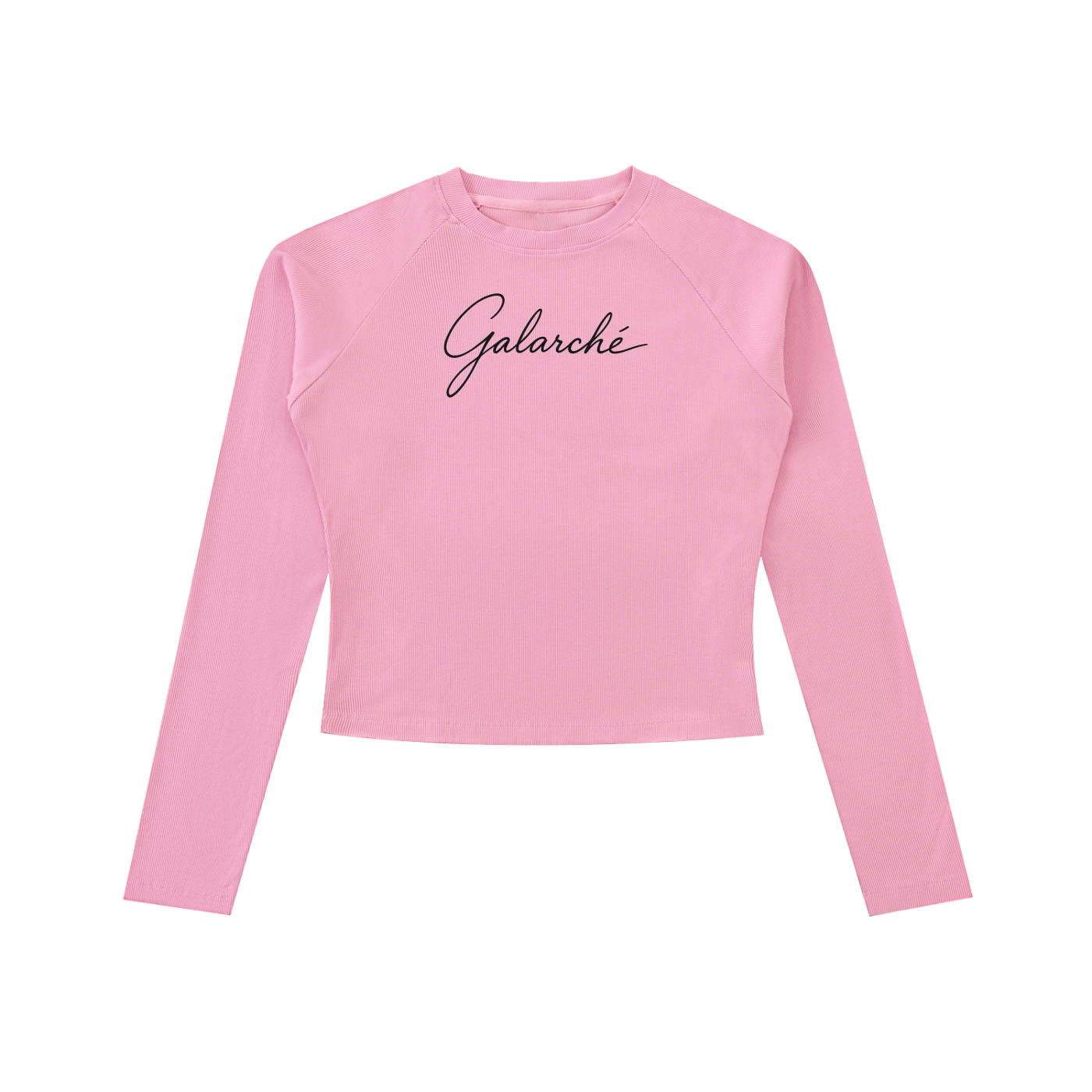 Galarche Script Raglan Long Sleeve Slim T-Shirt