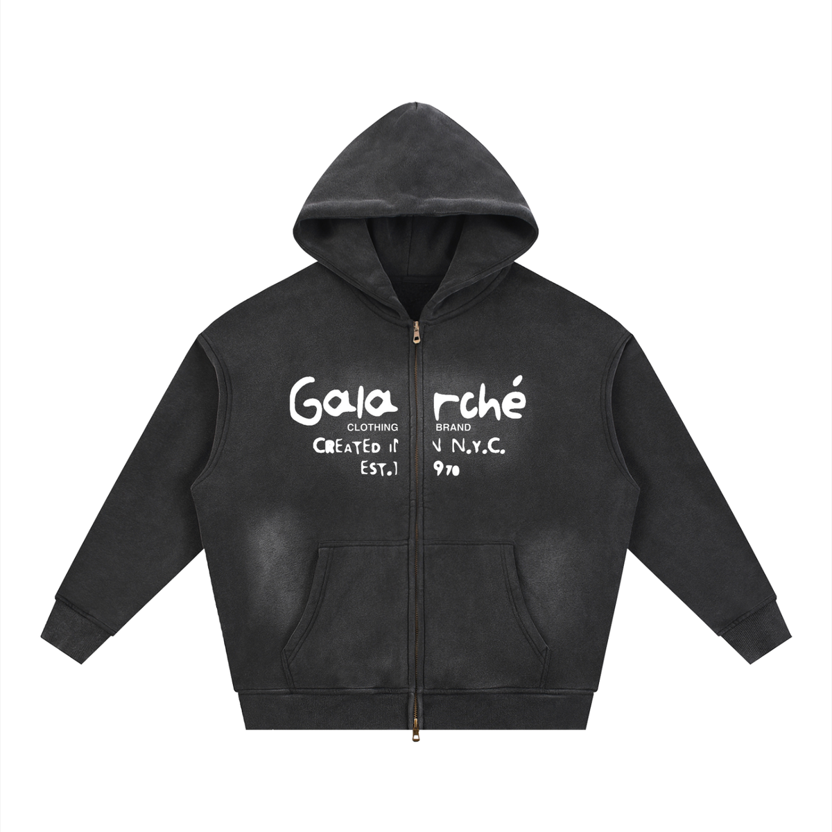Fire BagBabyXGalarche Two-way Zipper Boxy Fleece Hoodie
