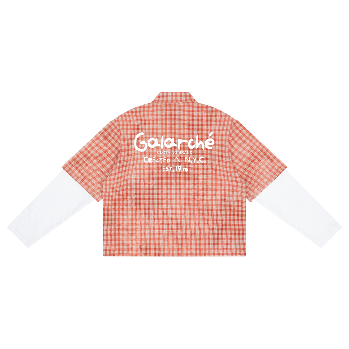 Galarche Vintage Wash Plaid Short Sleeve Shirt
