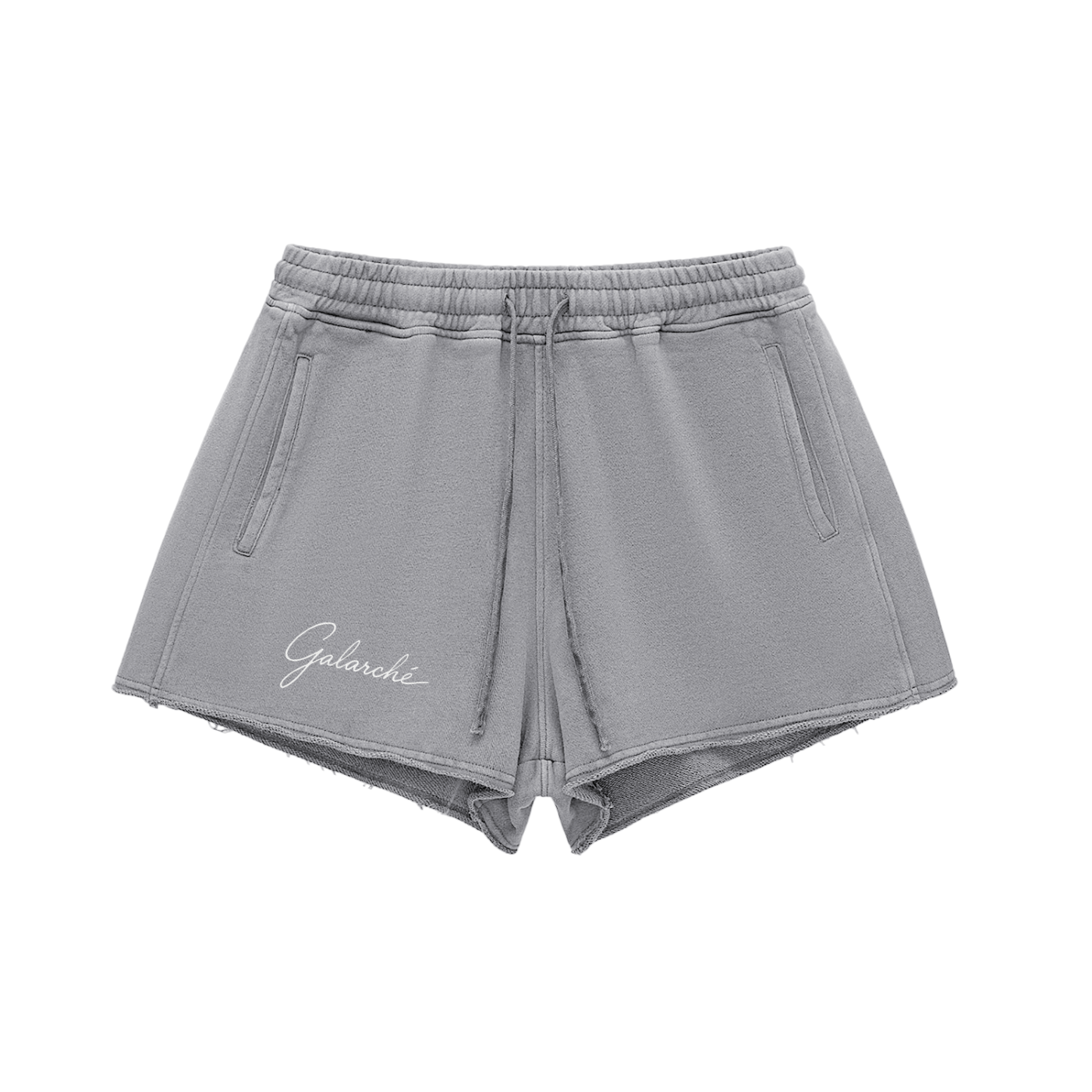Galarche Vintage Raw Edge Drawstring Shorts