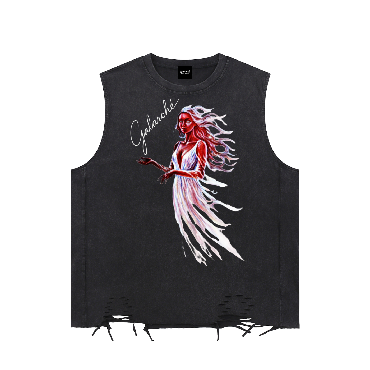 Galarche Ghost Raw-Hem Tank Top
