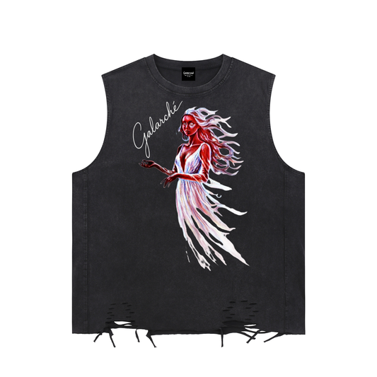 Galarche Ghost Raw-Hem Tank Top