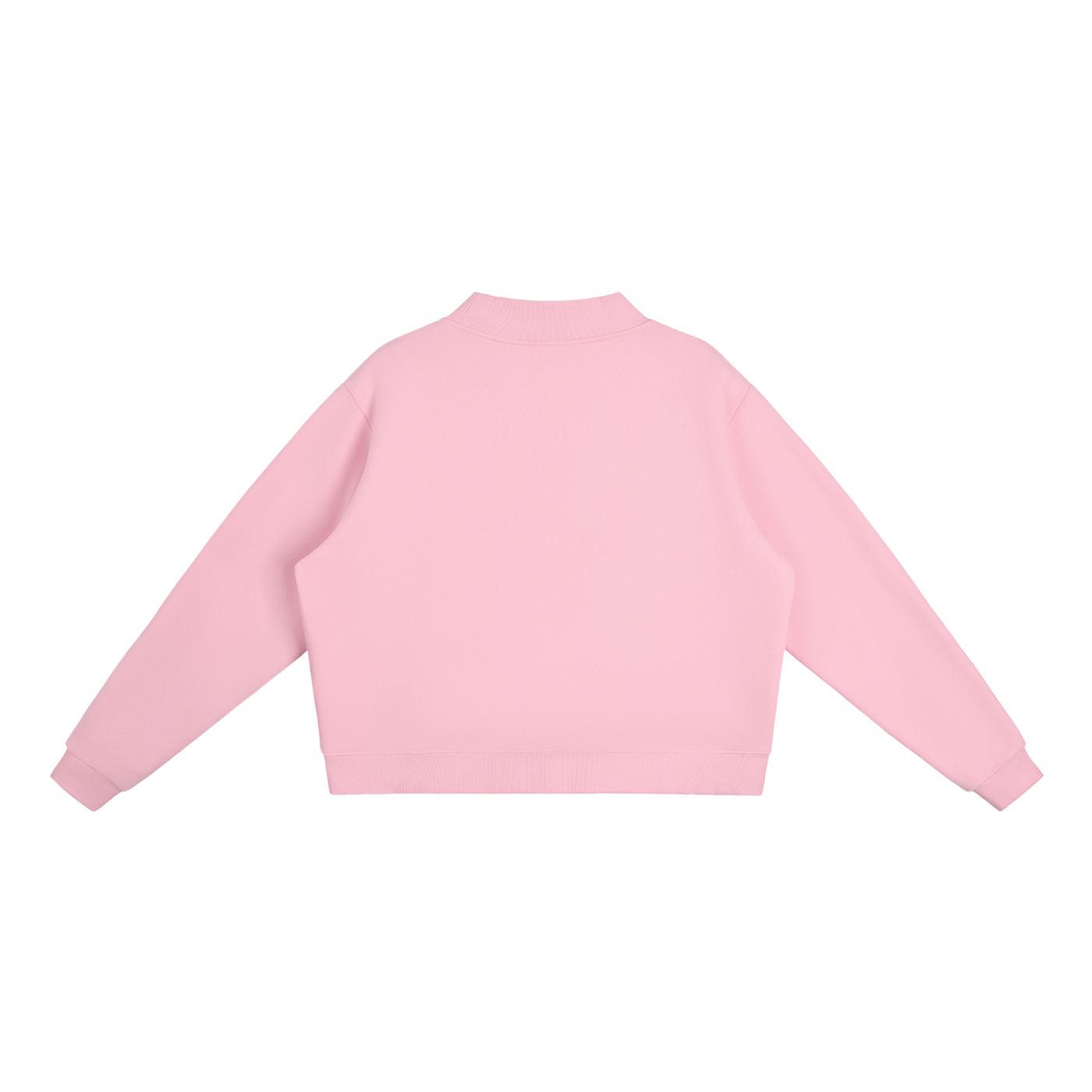 Galarche Script Essential Fleece Mock-Neck Crew Sweatshirt