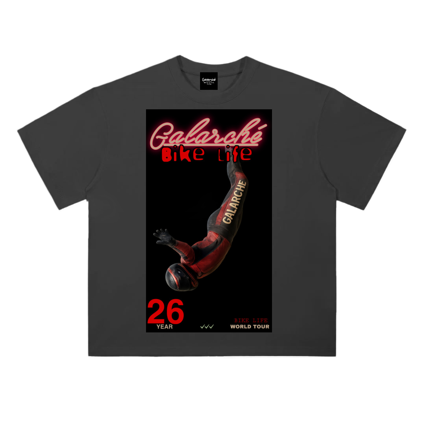 Galarche Bike Life Drop Shoulder Cotton T-Shirt