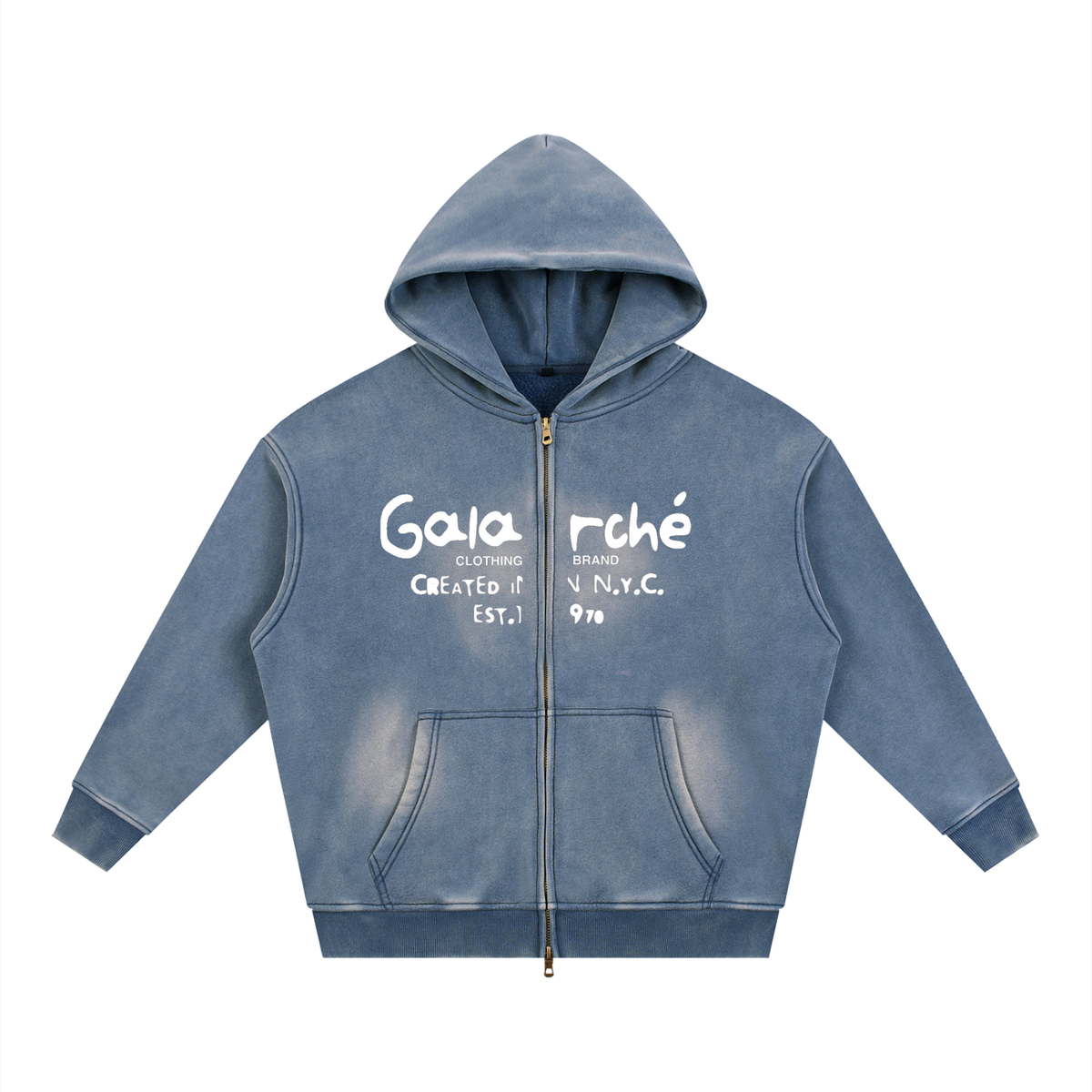 Ice BagBabyXGalarche Two-way Zipper Boxy Fleece Hoodie