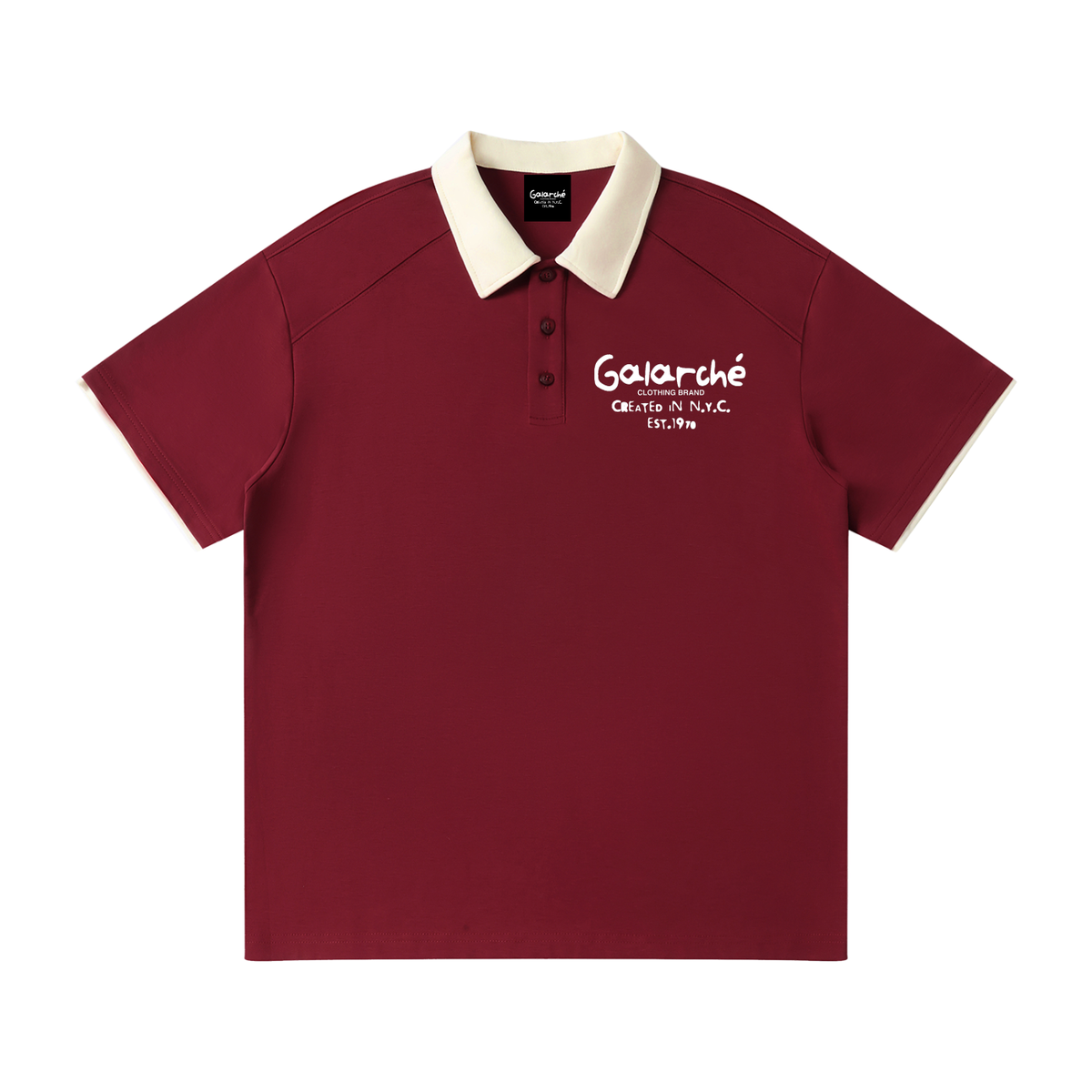 BagBabyXGalarche Contrast Collar Raglan Polo Shirt