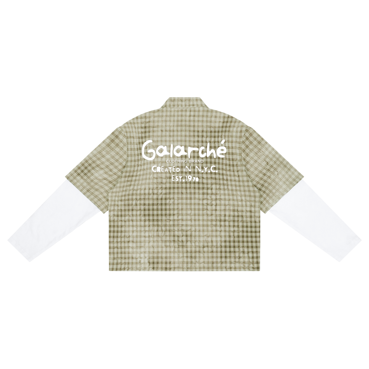 Galarche Vintage Wash Plaid Short Sleeve Shirt