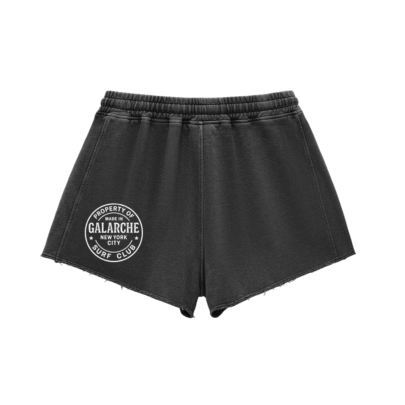 Galarche Vintage Raw Edge Drawstring Shorts