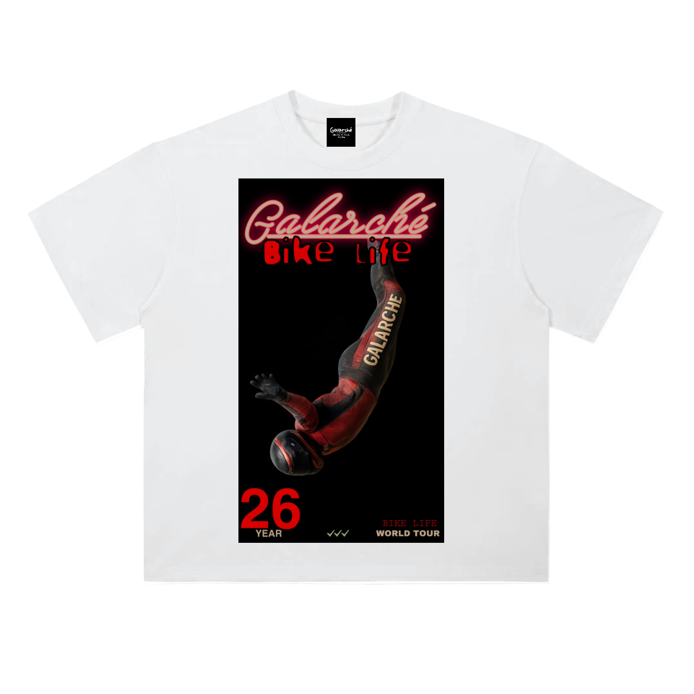 Galarche Bike Life Drop Shoulder Cotton T-Shirt