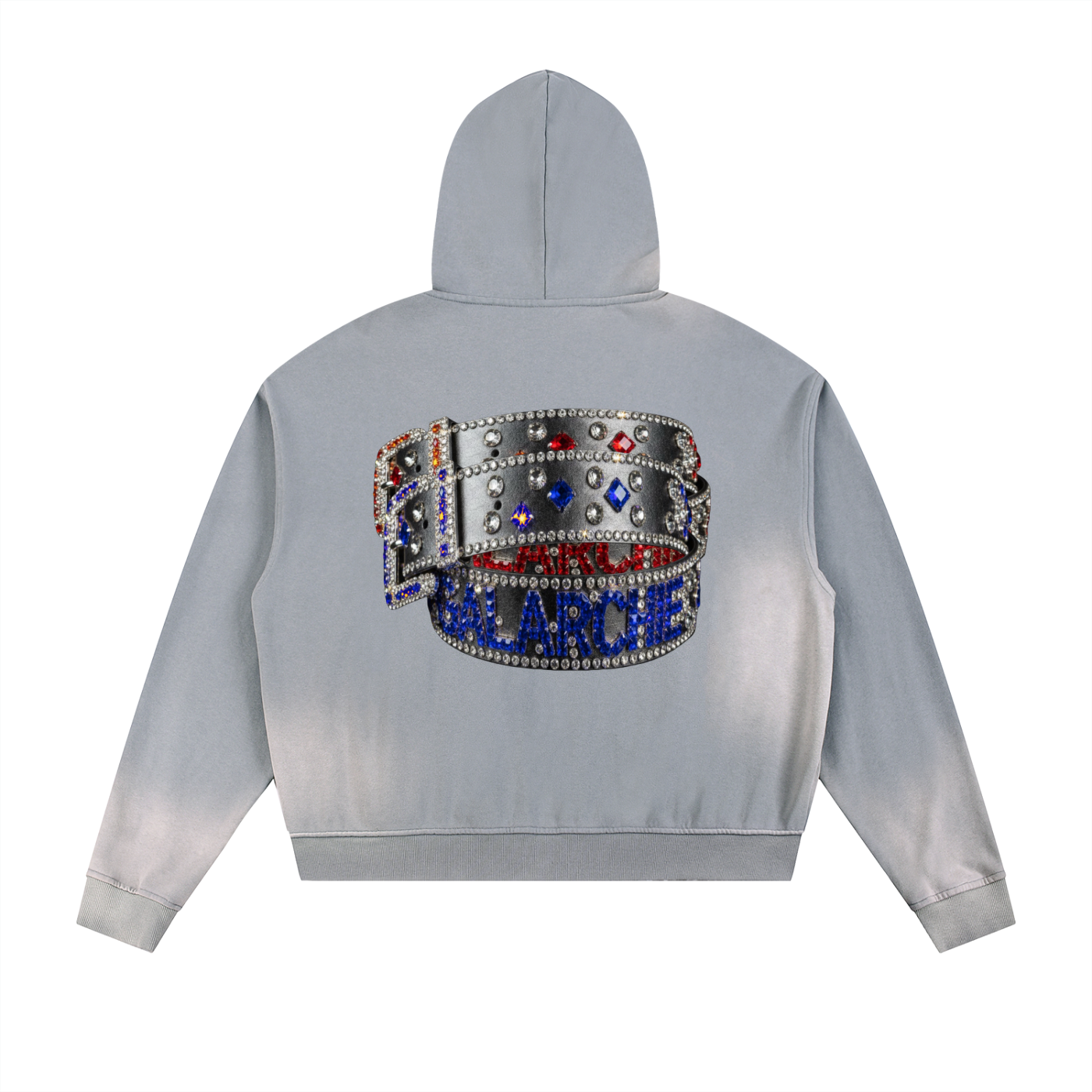 Galarche Belt Raw Edge Fleece Zip Hoodie